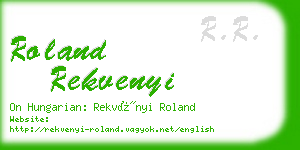 roland rekvenyi business card